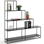 Ступенчатый стеллаж Menzie Steps Metal Rack Black варинант исполнения - 2 | Loft Concept в Красноярске