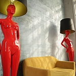 Лампа MANNEQUIN LAMP с абажуром созерцание силуэта варинант исполнения - 7 | Loft Concept в Красноярске