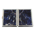 Портсигар на 10 сигарет с газовой зажигалкой из натурального камня Содалит Stone Cigarettes Cases варинант исполнения - 4 | Loft Concept в Красноярске