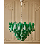 Люстра из стеклянных зеленых лепестков Petalled Illuminator варинант исполнения - 4 | Loft Concept в Красноярске