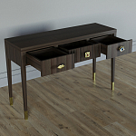 Дизайнерский Письменный стол Elsa Dreams Walnut с тремя ящиками варинант исполнения - 4 | Loft Concept в Красноярске