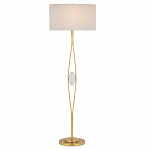 Торшер золотой c декоративной мраморной вставкой на каркасе Kernel варинант исполнения - 1 | Loft Concept в Красноярске