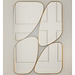 Зеркало в ассиметричной раме золотистого цвета Chaotic варинант исполнения - 2 | Loft Concept в Красноярске