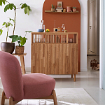 Кресло на деревянных ножках Olguin Pink Chair варинант исполнения - 6 | Loft Concept в Красноярске