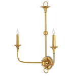 Бра настенное золотого цвета в форме подсвечника Graceful Smoothness варинант исполнения - 2 | Loft Concept в Красноярске