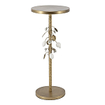 Столик золотистый с цветочной композицией на основании Forest Fairy Tale варинант исполнения - 1 | Loft Concept в Красноярске