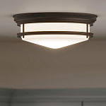 Потолочный светильник с белым матовым стеклянным плафоном в форме перевернутого конуса Hinkley варинант исполнения - 19 | Loft Concept в Красноярске