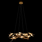 Люстра подвесная с прозрачными стеклянными птичками на ветвях Диаметр 80 см Serip Voa варинант исполнения - 3 | Loft Concept в Красноярске