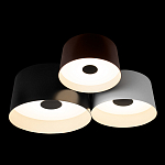 Потолочный светильник с 3-мя цилиндрическими абажурами черного белого и коричневого цвета Urban Dome варинант исполнения - 2 | Loft Concept в Красноярске