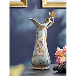 Кувшин с цветочным рисунком и бронзовой ручкой Blue Garden варинант исполнения - 2 | Loft Concept в Красноярске