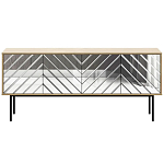 Длинная тумба с зеркальным декором Serena варинант исполнения - 13 | Loft Concept в Красноярске