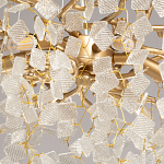 Люстра подвесная золотого цвета с декоративными ветвями и прозрачными рельефными подвесками FAIRYTREE Light варинант исполнения - 9 | Loft Concept в Красноярске