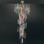 Люстра с голубыми и прозрачными подвесками в форме капель Blue Drop Chandelier варинант исполнения - 2 | Loft Concept в Красноярске