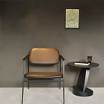 Дизайнерский журнальный столик чёрный с круглой столешницей Arycy варинант исполнения - 6 | Loft Concept в Красноярске