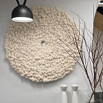 Панно на стену из шерсти мериноса Белый Круг  варинант исполнения - 3 | Loft Concept в Красноярске