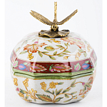 Фарфоровая шкатулка с бронзовой стрекозой Eden Garden варинант исполнения - 3 | Loft Concept в Красноярске