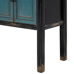 Деревянная консоль в китайском стиле с дверцами голубая Qin Console Table Blue варинант исполнения - 5 | Loft Concept в Красноярске