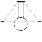 Светодиодная люстра Black LED Circle and Oval Lamp варинант исполнения - 2 | Loft Concept в Красноярске