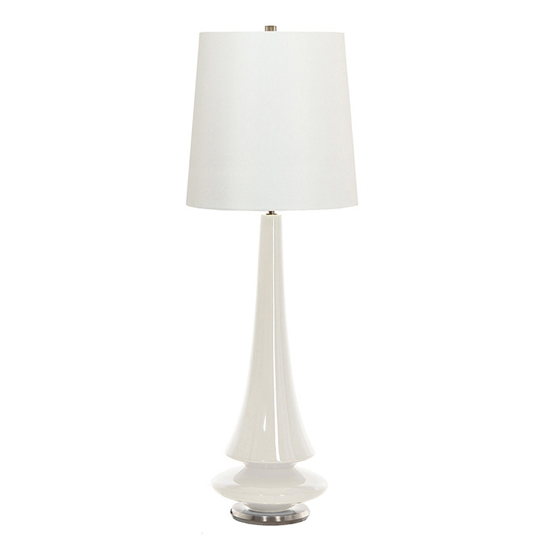 Настольная лампа белого цвета с высоким основанием из фарфора Elstead Lighting Белый в Красноярске | Loft Concept 