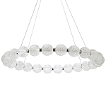 Светодиодная кольцевая люстра с круглыми плафонами Crystal Globule Chandelier Chrome варинант исполнения - 3 | Loft Concept в Красноярске
