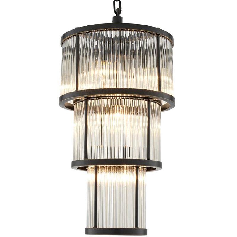 Люстра Chandelier Avery Bronze Темная бронза Прозрачное Стекло Люстра Chandelier Avery Bronze Темная бронза Прозрачное Стекло в Красноярске | Loft Concept