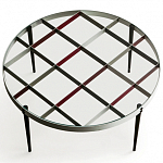 Дизайнерский круглый кофейный стол со стеклянной столешницей Gio Ponti D.555.1 Coffee Table варинант исполнения - 5 | Loft Concept в Красноярске