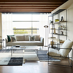 Металлический стеллаж с деревянными полками и ящиками Menzie Metal Wood Rack варинант исполнения - 4 | Loft Concept в Красноярске