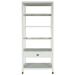 Стеллаж Elsa Dreams White со стеклянными полками и ящиком варинант исполнения - 6 | Loft Concept в Красноярске