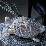 Статуэтка черепаха с ажурным панцирем и детализированной текстурой в белом цвете Marine Accessories варинант исполнения - 7 | Loft Concept в Красноярске