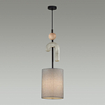 Подвесной светильник с серым тканевым плафоном Flourish варинант исполнения - 3 | Loft Concept в Красноярске