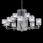 Люстра многоярусная с 15-ю цилиндрическими плафонами из стекла Laurent варинант исполнения - 1 | Loft Concept в Красноярске