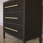 Комод Primo с 3 выдвижными ящиками Темный орех варинант исполнения - 2 | Loft Concept в Красноярске