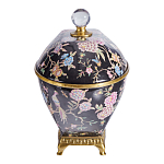 Шкатулка черного цвета с цветочной росписью Eden Garden варинант исполнения - 3 | Loft Concept в Красноярске