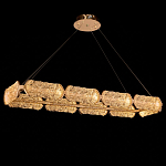 Люстра прямоугольная с текстурным природным рисунком IceFlame варинант исполнения - 1 | Loft Concept в Красноярске