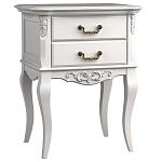 Тумба прикроватная белого цвета из массива бука в стиле прованс White Provence варинант исполнения - 1 | Loft Concept в Красноярске