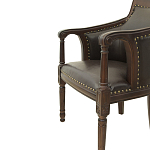 Кресло кожаное на 4-х деревянных ножках из массива березы Ethan Armchair brown варинант исполнения - 4 | Loft Concept в Красноярске