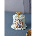 Шкатулка голубого цвета с рисунком и состаренным эффектом Eden Garden варинант исполнения - 3 | Loft Concept в Красноярске