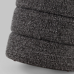 Пуф Three Gray в ткани букле серого цвета варинант исполнения - 6 | Loft Concept в Красноярске