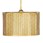 Люстра с золотым фактурным каркасом и тканевым абажуром Lustery Gold варинант исполнения - 3 | Loft Concept в Красноярске