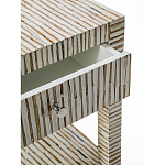 Тумбочка прикроватная Vancouver Bone Inlay Bedside Beige варинант исполнения - 2 | Loft Concept в Красноярске