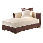 Элитарная современная кушетка Birmingham с кожаными вставками  варинант исполнения - 1 | Loft Concept в Красноярске