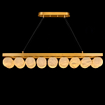 Люстра линейная прямоугольная с сферическими плафонами Phased Spheres варинант исполнения - 2 | Loft Concept в Красноярске
