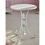 Столик белый кованный в прованском стиле Vaucluse варинант исполнения - 5 | Loft Concept в Красноярске