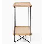 Консоль деревянной столешницей и полкой Wooden Table Top and Shelf варинант исполнения - 1 | Loft Concept в Красноярске