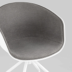 Офисное кресло из пластика с мягким сиденьем Eggshell Grey варинант исполнения - 7 | Loft Concept в Красноярске