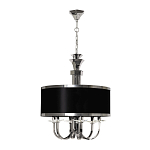 Люстра подвесная круглая с черным абажуром и чашей крепления в форме многогранника Natural Concepts варинант исполнения - 2 | Loft Concept в Красноярске