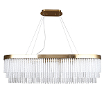 Люстра подвесная овальная со стеклянными трубками Nembus варинант исполнения - 1 | Loft Concept в Красноярске