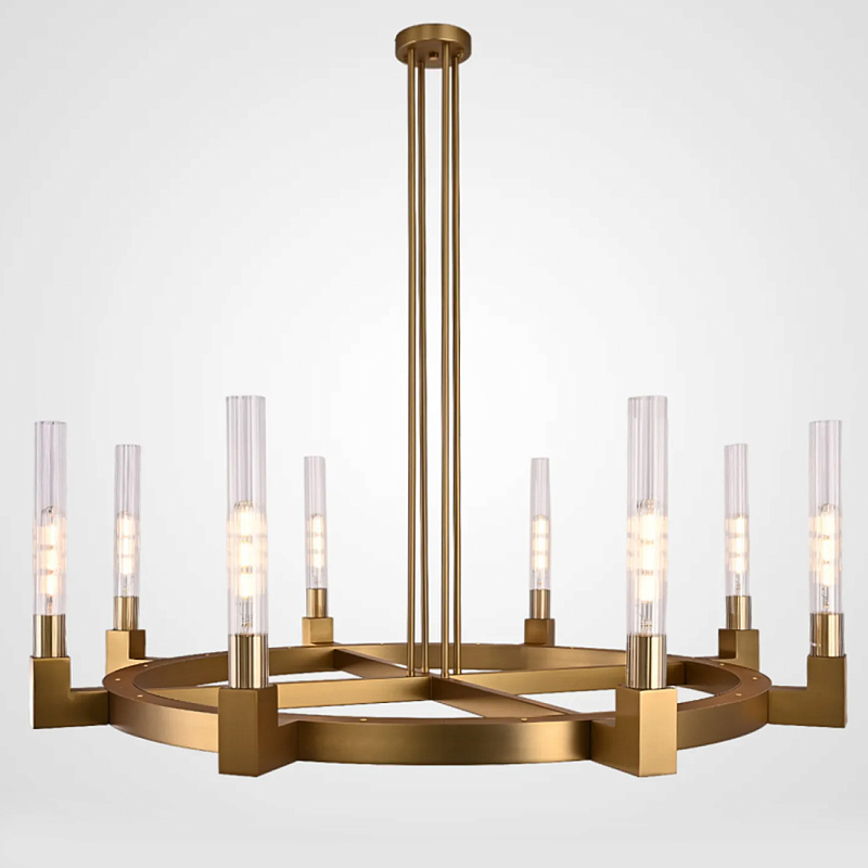 Люстра CANELLE Round Chandelier 8 Modern Brass Латунь в Красноярске | Loft Concept 