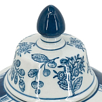 Ваза с крышкой и голубым цветочным рисунком на белом фоне Blue & White Ornament варинант исполнения - 3 | Loft Concept в Красноярске