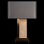 Настольная лампа с основанием из натурального камня c серым прямоугольным абажуром Lapis Tiburtinus варинант исполнения - 2 | Loft Concept в Красноярске